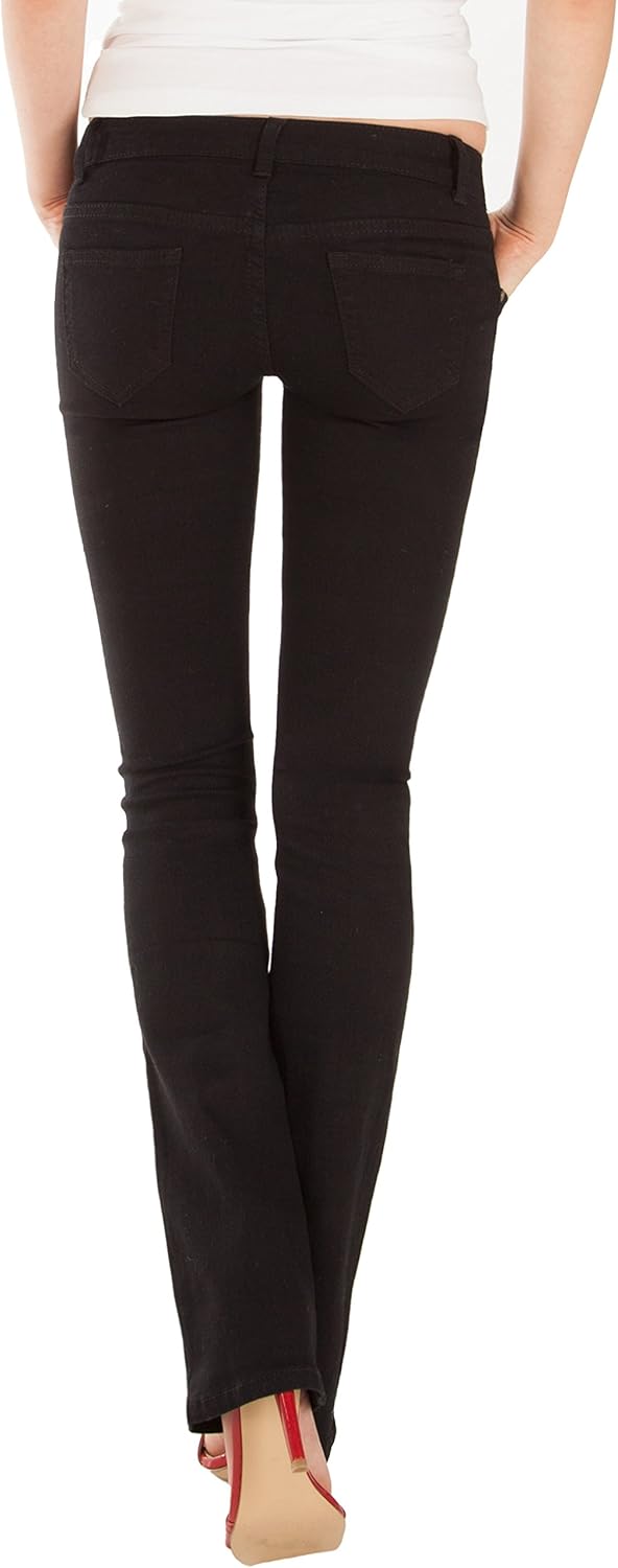 Fraternel Damen Jeans Hosen Bootcut Hüftjeans S Schwarz, S Schwarz
