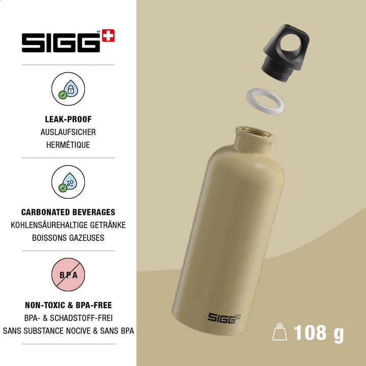 Sigg - Alu Trinkflasche - Traveller - Made in Switzerland - Kohlensäure geeignet - Auslaufsicher - F