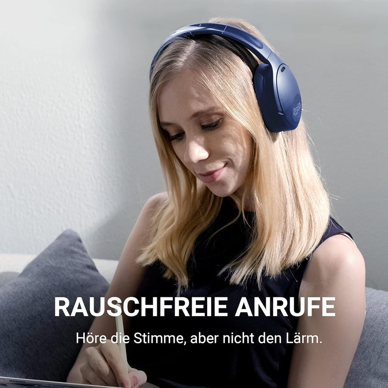 233621 Noise Cancelling Kopfhörer Bluetooth [100 Stunden Hördauer] Over-Ear Kopfhörer Kabellos mit M