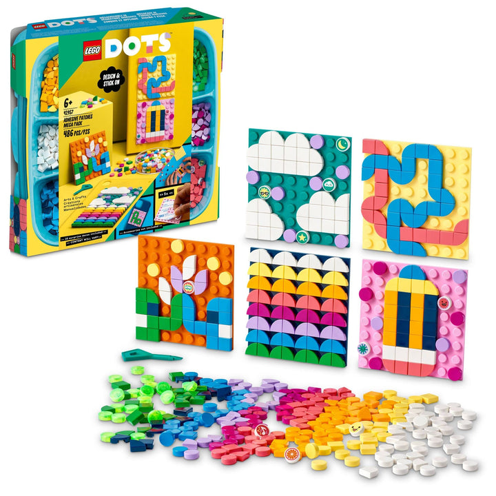 LEGO DOTS Klebeflicken Megapack 41957 Kunst und Handwerk 5-in-1 Mosaikherstellung Bauset, DIY Aufkle