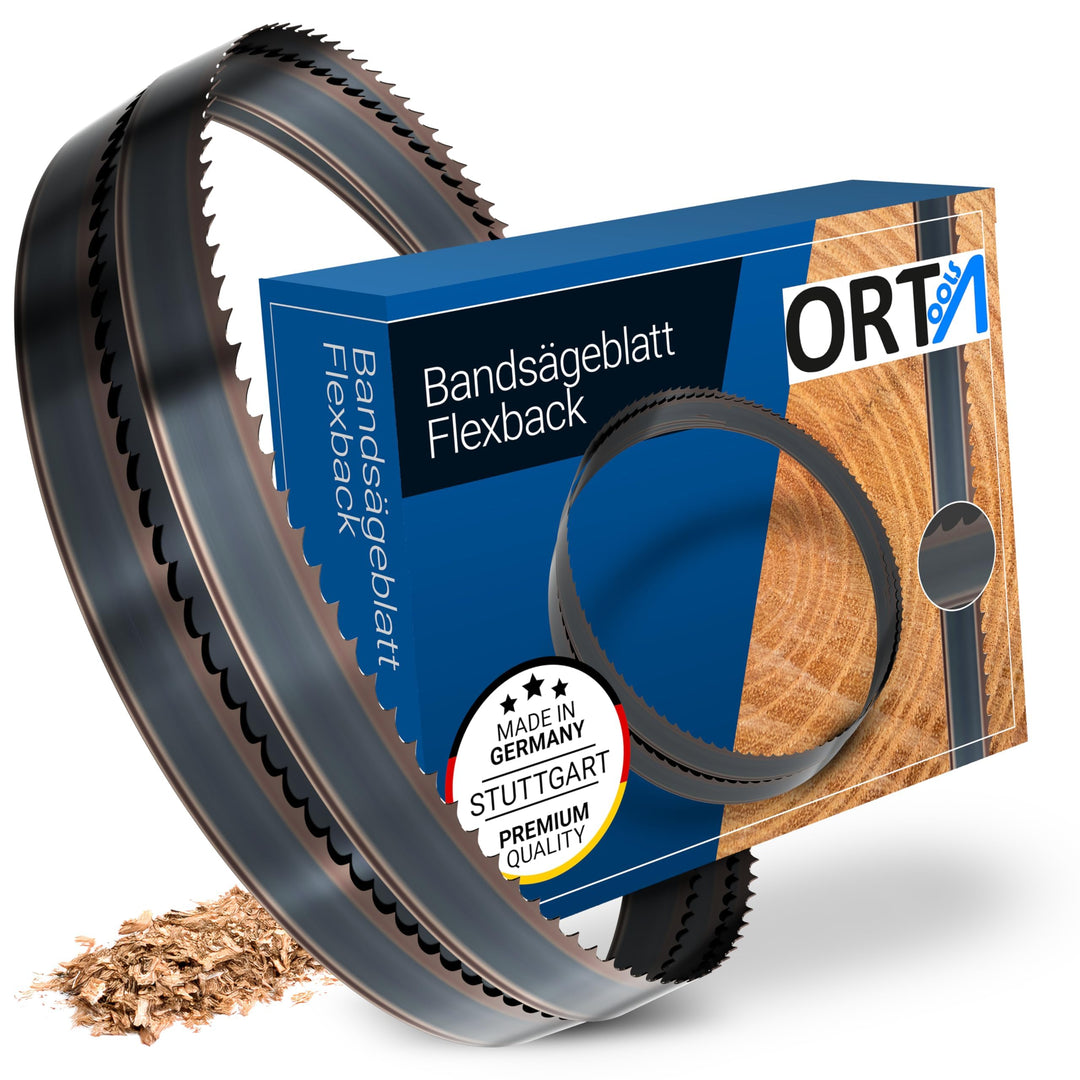 Orta Flexback Carbonstahl Bandsägeblatt | kompatibel mit gängigen Bandsägen | Weich-/Hartholz, Kunst