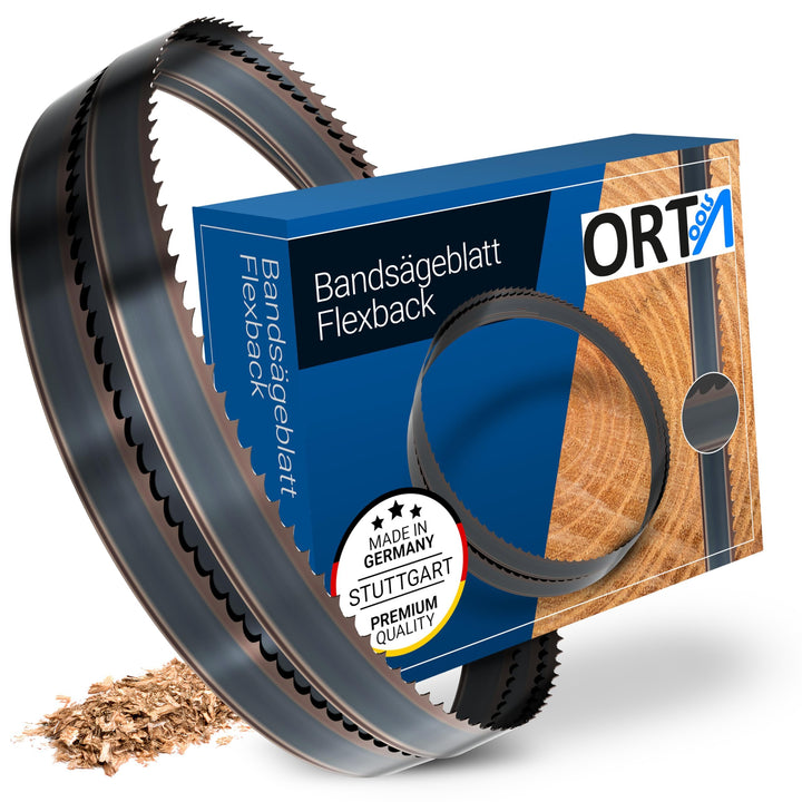 Orta Flexback Carbonstahl Bandsägeblatt | kompatibel mit gängigen Bandsägen | Weich-/Hartholz, Kunst