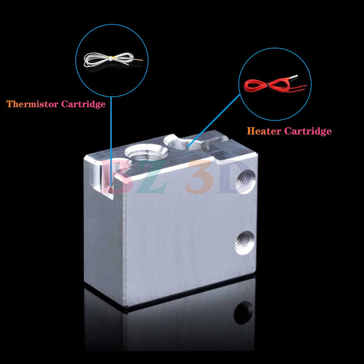 2PCS PT100 Volcano Heater Block,Aluminium Heizblock Mit Silikon Socke,für Sidewinder X1 X2,für Volca