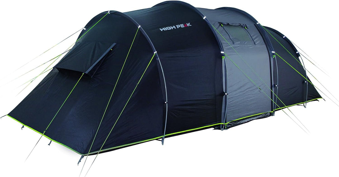 High Peak VIS-A-VIS Tunnelzelt Tauris 6, 6 Personen Campingzelt mit Stauraum und Zeltboden, grosses