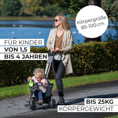 PUKY CEETY Comfort | komfortables und sicheres Dreirad | Teleskop-Schiebestange | für Kinder ab 1,5