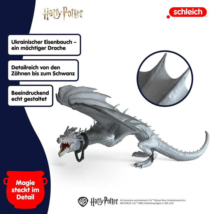 schleich Harry Potter | Ukrainischer Eisenbauch 13995 | Drache mit beweglichen Flügeln | als Deko od