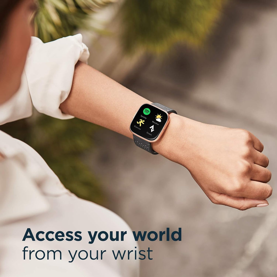 Fitbit Versa 2 Health & Fitness Smartwatch SE (NFC), Charcoal - Iron Mist Grey Aluminum Versa 2 SE R