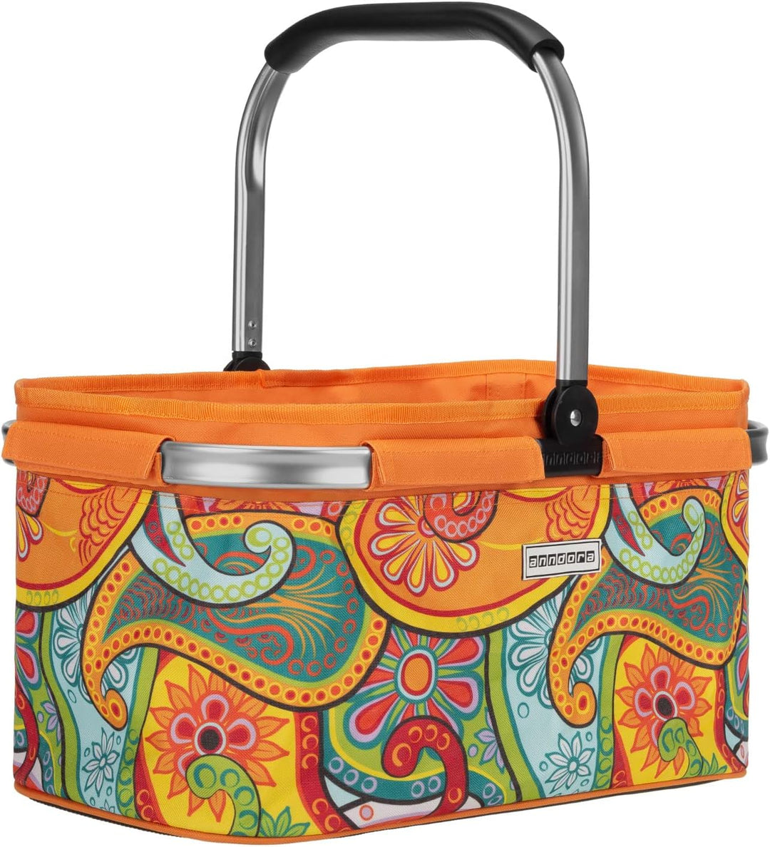 anndora Einkaufskorb PAISLEY 22 Liter - orange gemustert Paisley Orange