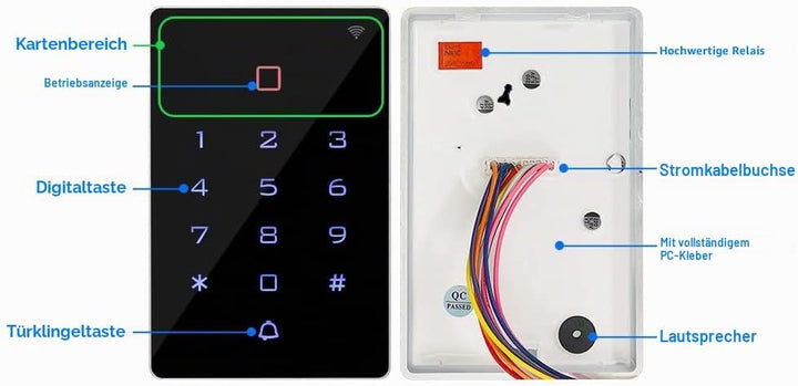 FusyTuly WiFi Tuya RFID Zugangskontrolle Tastatur IP68 wasserdichte Access Controller Tastatur WG26/