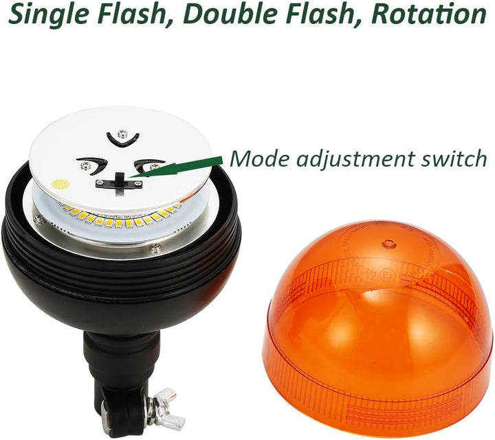 D-TECH 12/24V LED Warnlicht Stroboskoplicht Blinklichter Frontblitzer Rundumleuchte Amber Notlicht-L