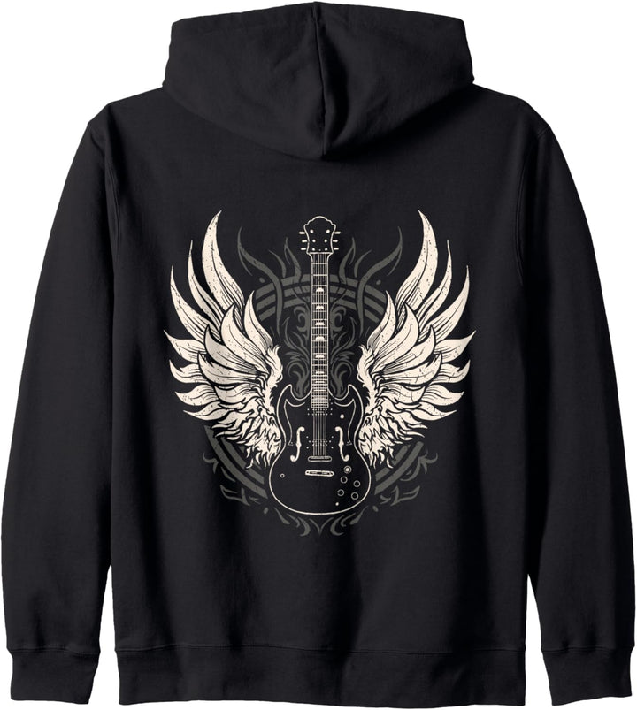 Gitarre Geschenk für Gitarristen Retro Vintage Gitarre Kapuzenjacke