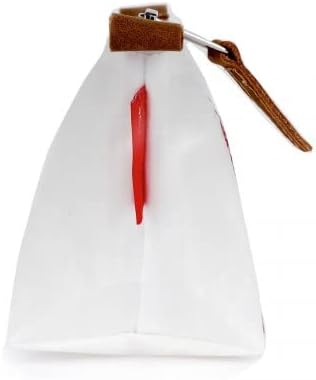 360° Navigator Etui aus Segeltuch, Recycling Federtasche Federmäppchen, weiss Anker Neonorange