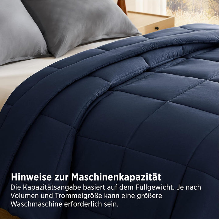 BEDSURE Bettdecke 200x200cm Ganzjahresdecke 4 Jahreszeiten, Steppdecke für Allergiker 300GSM Duvet 2