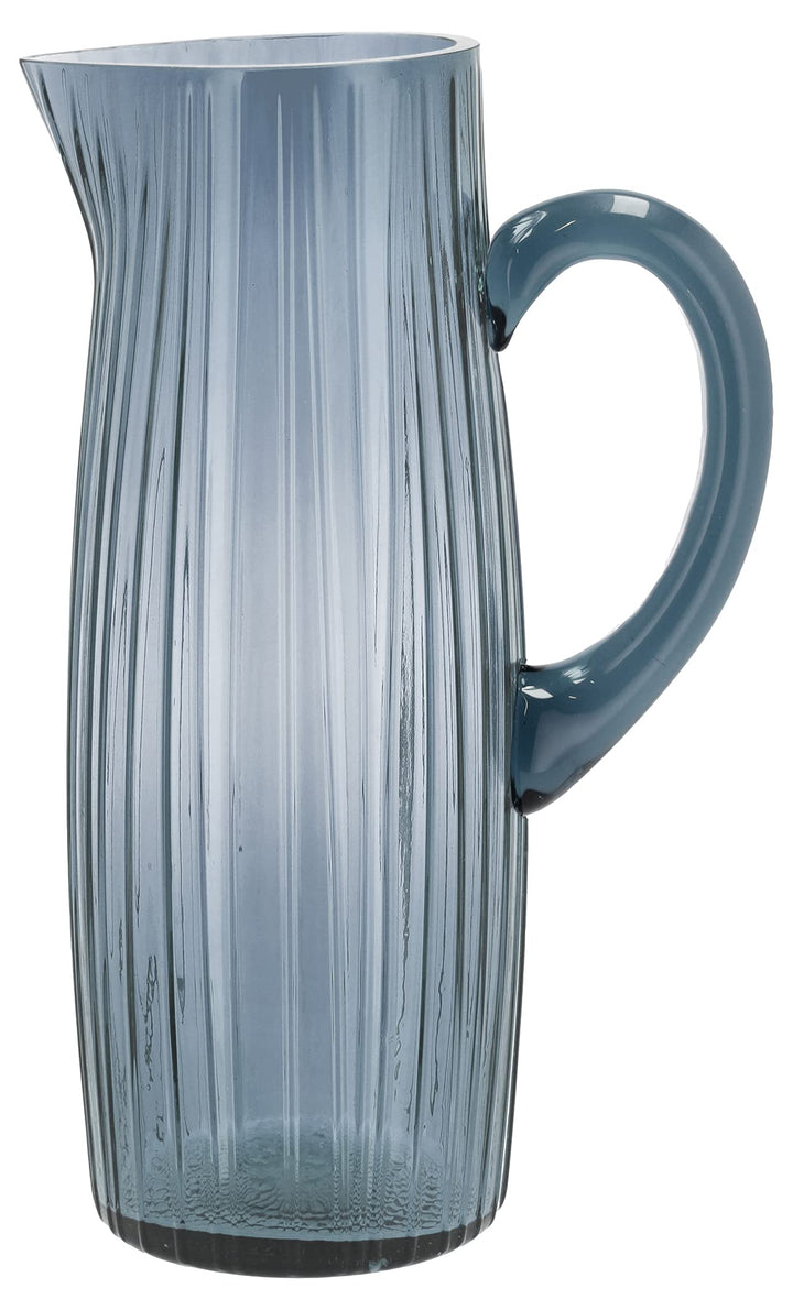 BITZ Kusintha Kanne, Wasserkrug aus Glas, Fassungsvermögen 1,2 L, Blau 1200 ml Blau, 1200 ml Blau