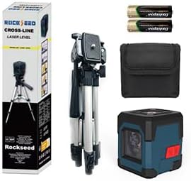 Laser Wasserwaage mit Stativ, RockSeed Kreuzlinienlaser mit Selbstnivellierung, Vertikale und Horizo