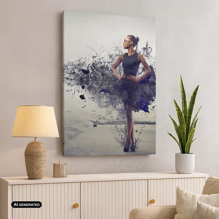 Bilder auf Leinwand 55x100cm Leinwandbild mit Rahmen Afrika modell schönheit komposition Gross Wandd