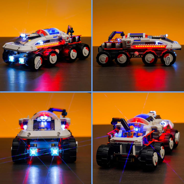 LocoLee Licht Kompatibel mit Lego Command Rover und Kranlader Weltraum, Nur Lichter Set - Kein Model