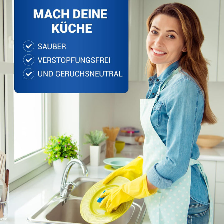 VIOKS Waschbecken Ablaufgarnitur mit Siebkorbventil 70mm mit Raumschaffer