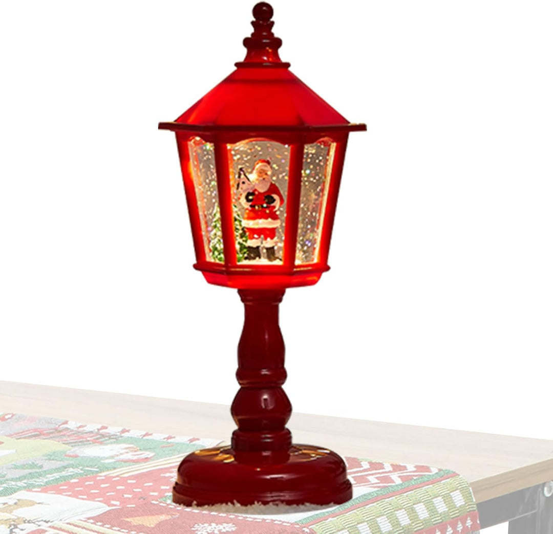Christmas Schneekugel | Retro Schneekugel Lampe | Glitzer Weihnachtslaterne Deko Für Tisch Wohnzimme