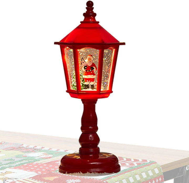 Christmas Schneekugel | Retro Schneekugel Lampe | Glitzer Weihnachtslaterne Deko Für Tisch Wohnzimme