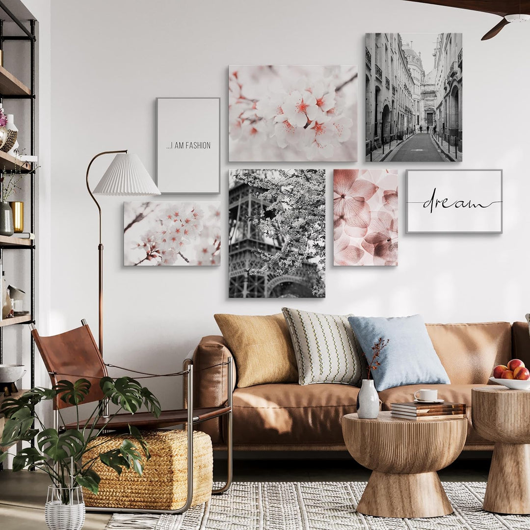 Muralo - Wandbilder Set - Leinwand Bilder Set Aufhängefertig - Bilder für Wohnzimmer Schlafzimmer -