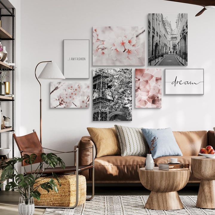 Muralo - Wandbilder Set - Leinwand Bilder Set Aufhängefertig - Bilder für Wohnzimmer Schlafzimmer -