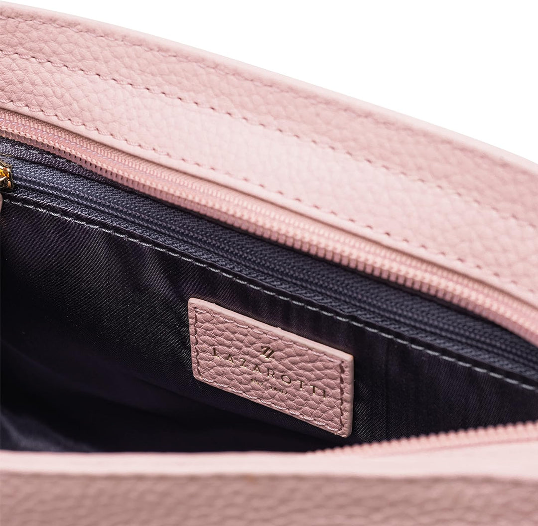 Lazarotti Bologna Leder Umhängetasche Damen | verstellbarer Schultergurt | mittelgrosse Crossbody Ba