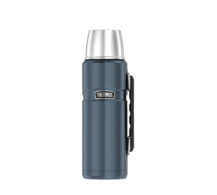 THERMOS STAINLESS KING Thermosflasche ice grey 1,20l - Edelstahl, absolut dicht, mit Trinkbecher und