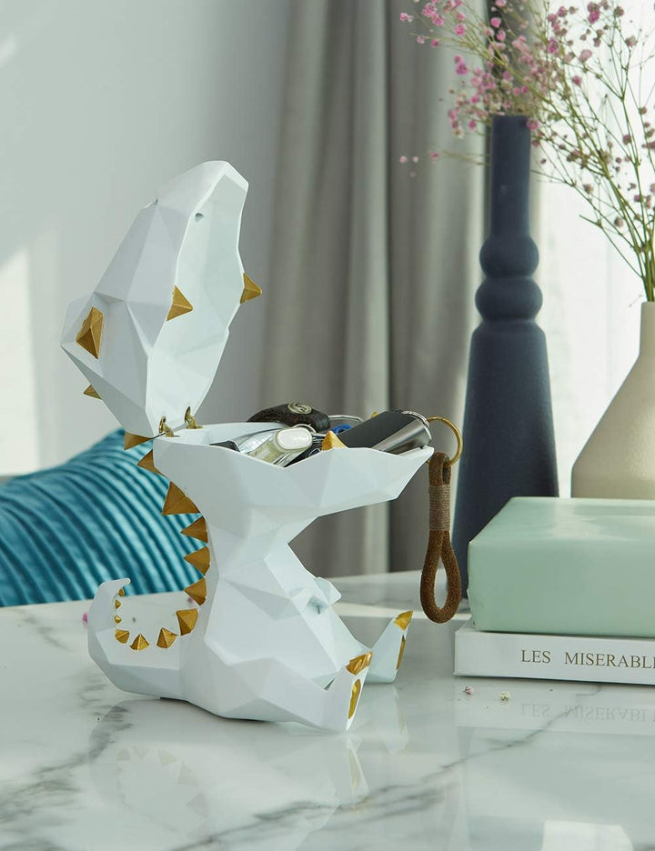 Amoy-Art Keksdose Vorratsdosen Dinosaurier Skulptur Arts Modern Figur Dekor Tier Statue Geschenk Pol