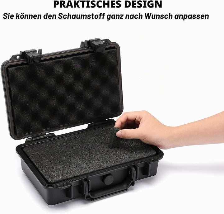 CASOMAN 11.5-Inch Water-proof &amp; Explosion-Proof Box, with Cush- Proof Sponge, IP67 Water Proof Grade