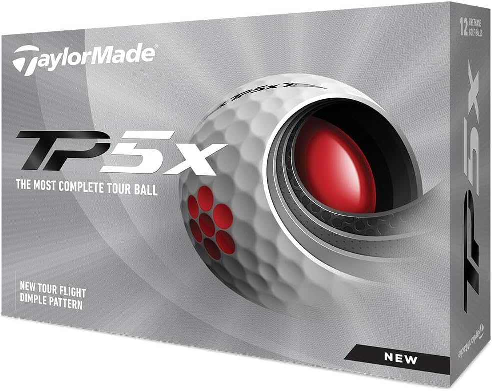 TaylorMade TP5 Golf Balls 2021 Weiss TP5x, Weiss TP5x