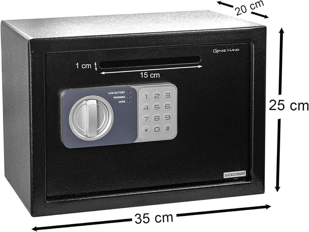Genie Hand – Elektronischer Tresor Safe mit Einwurfschlitz – B-Klasse-Schloss – Anti-Bounce-Technolo