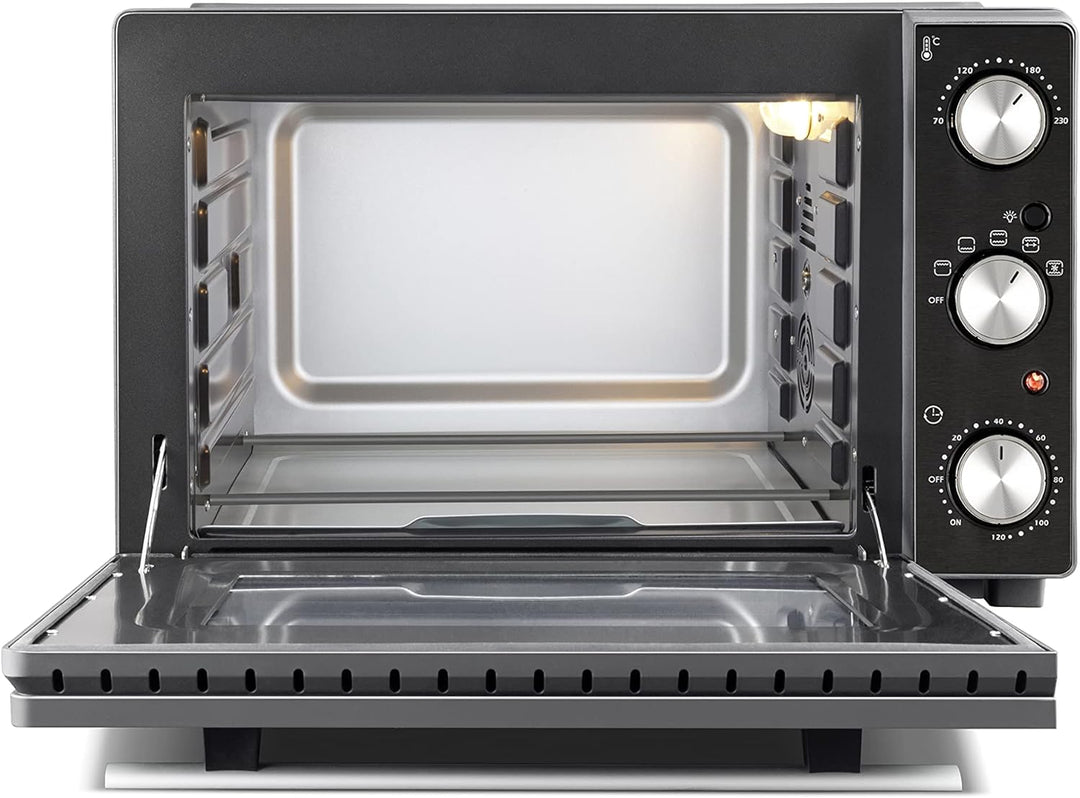 CASO TO 32 Classic - Design Backofen, 32 Liter Garraum, 4 Einschubebenen, 70-230°C, inkl. Pizzastein