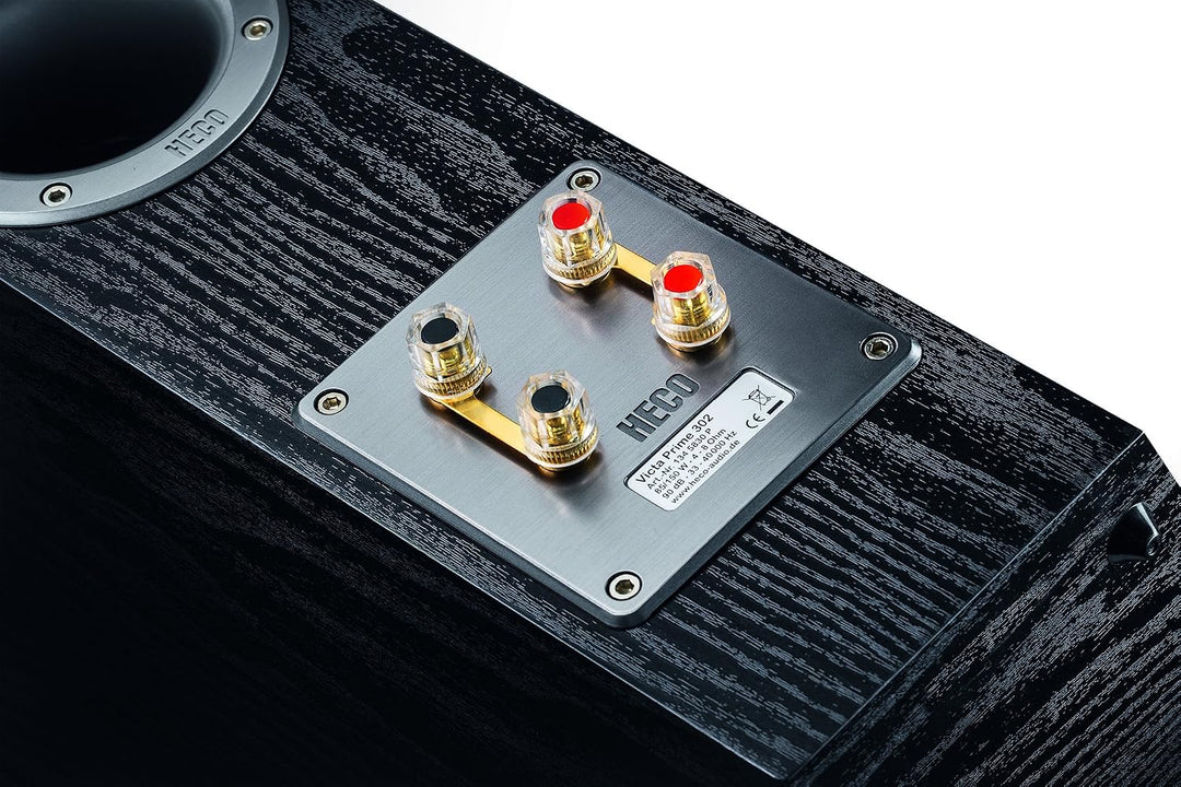 HECO Victa Prime 302 | 2 Wege Heimkino- und Stereo-Regallautsprecher | 1 Paar, Farbe:Schwarz Schwarz