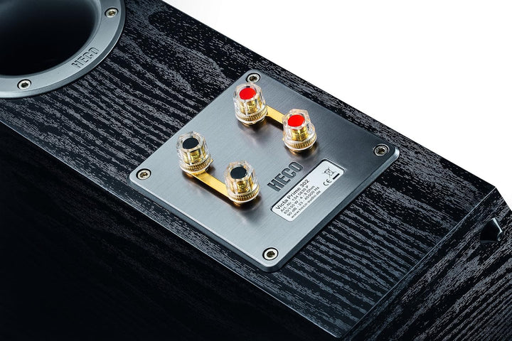 HECO Victa Prime 302 | 2 Wege Heimkino- und Stereo-Regallautsprecher | 1 Paar, Farbe:Schwarz Schwarz