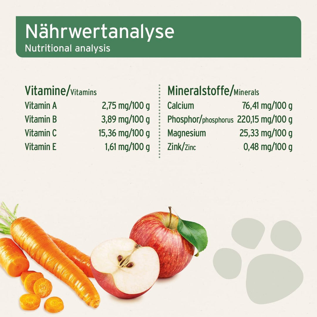 AniForte Barf Zusatz für Hunde Früchte und Gemüse mit Kräutern 1kg - Naturprodukt, Barf Ergänzungsfu