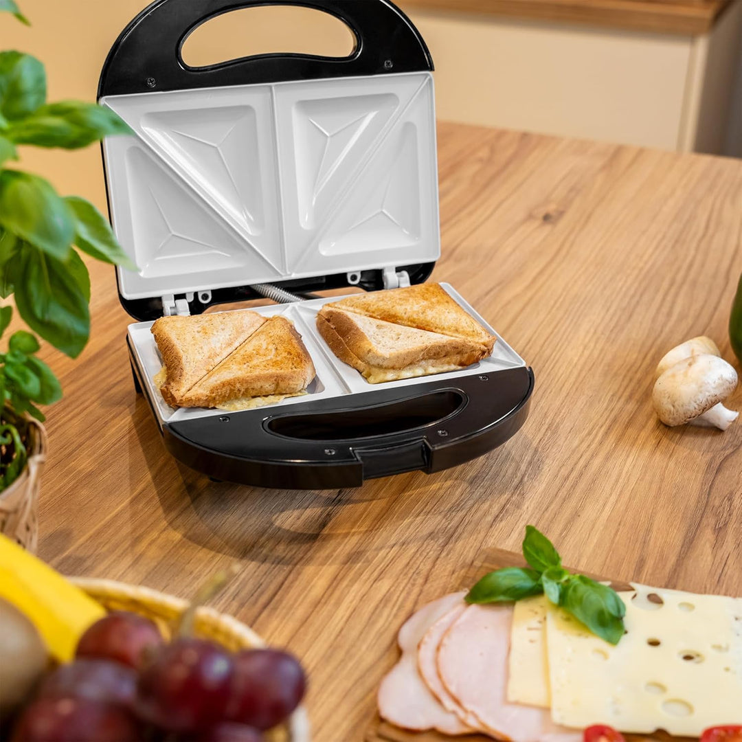TEESA Sandwichmaker TSA3222 mit Keramikplatten silber/schwarz