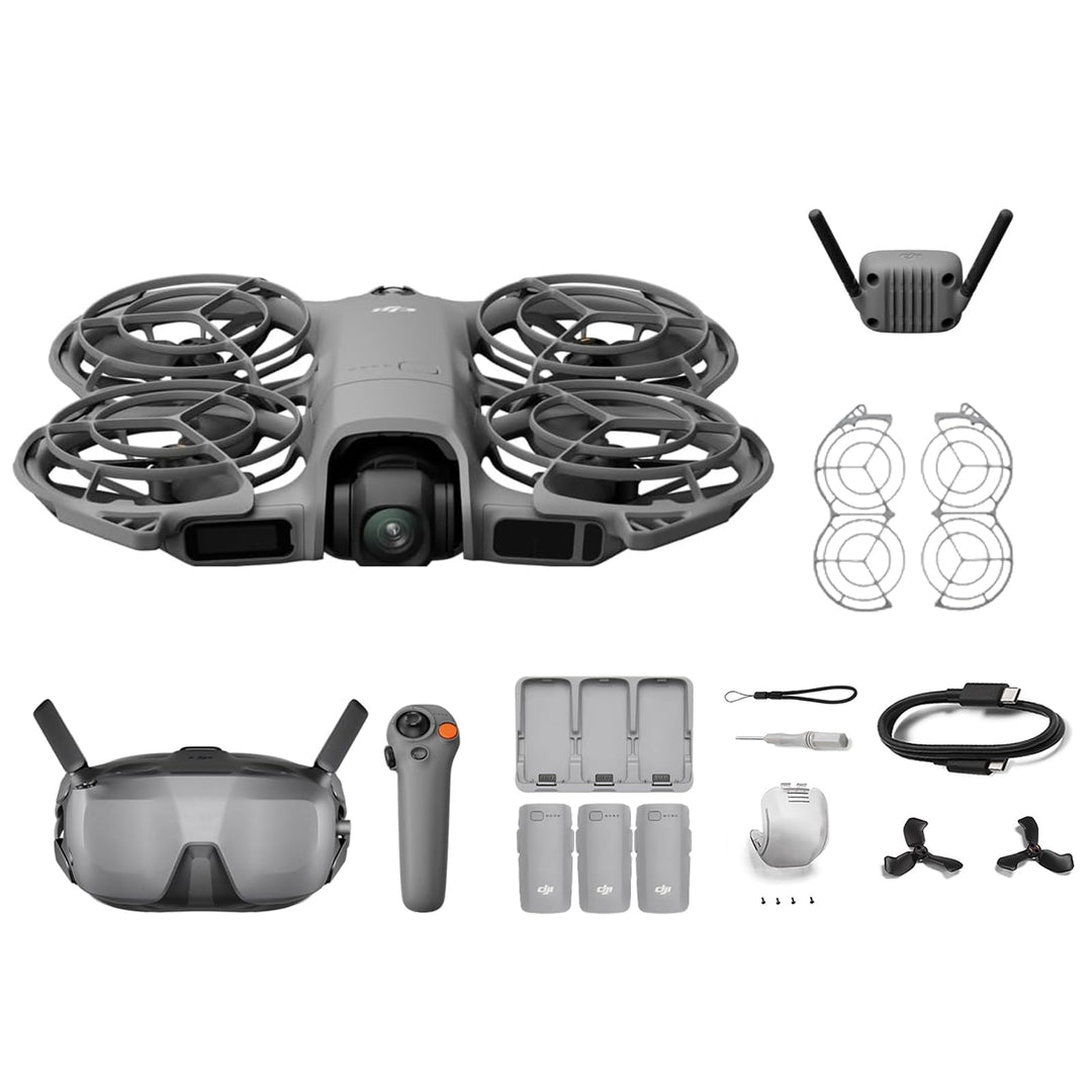 DJI Neo 2 Motion Fly More Combo, 4K Drohne Bundle mit Zubehör mit RC Motion 3 und Goggles N3, Start
