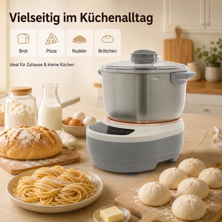 Teigknetmaschine, 7L Vollautomatische Teigmaschine, Teigmehl Mixer 45 ℃ Konstante Temperatur Ferment