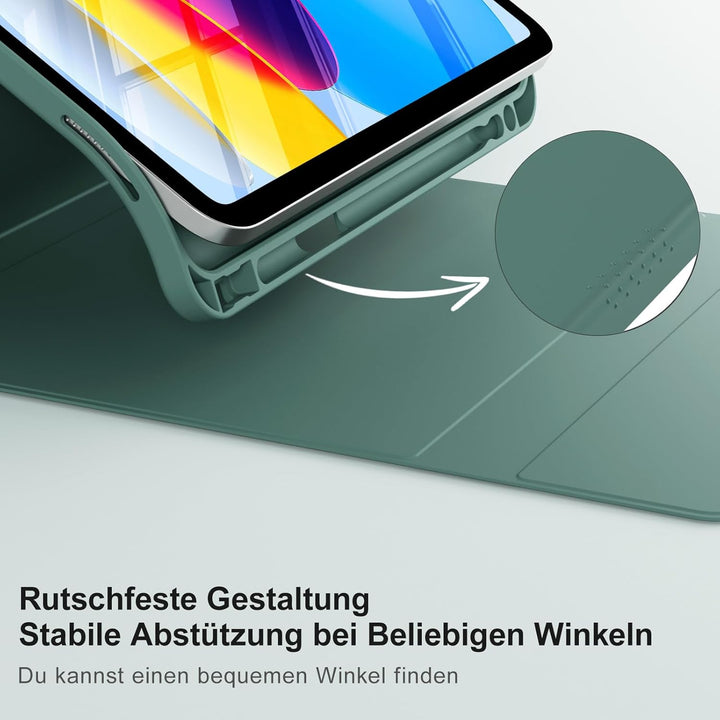 Hülle mit Tastatur für iPad A16 11/10 Generation (2025/2022, 11/10.9 Zoll), 7 Farben Beleuchtete Abn