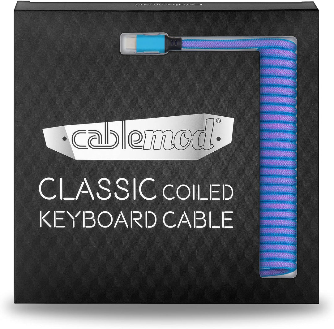 CableMod Classic Coiled Keyboard Cable - Spiralkabel für Tastatur USB C auf USB Typ A - Gaming Tasta