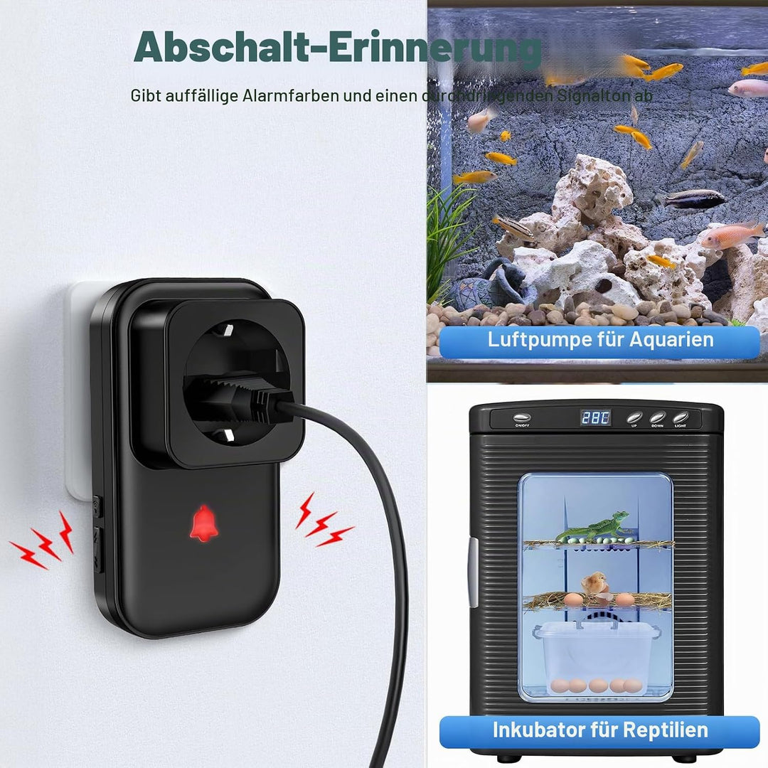 2Pack Stromausfallalarm melder mit LED Anzeige, 0-110db Gefrierschrank Stromausfallmelder Stromausfa