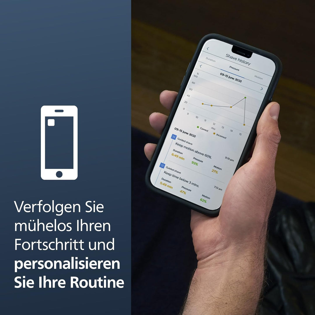 Philips Shaver Series 7000 – Elektrischer Nass- und Trockenrasierer für Herren mit aufklappbarem Tri