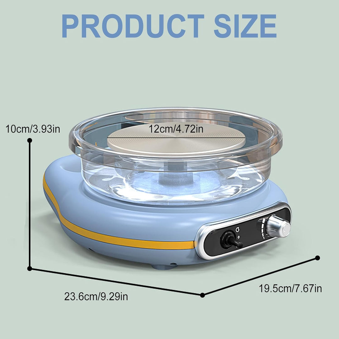Mini Töpferscheibe Set 12cm Drehteller mit Zwei-Wege-Rotation & Einstellbarer Geschwindigkeit,Elektr