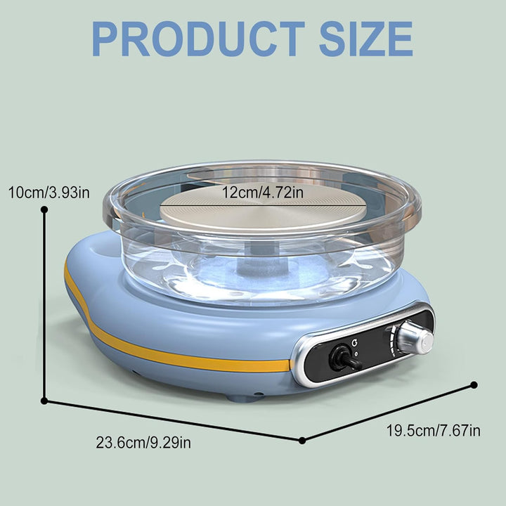 Mini Töpferscheibe Set 12cm Drehteller mit Zwei-Wege-Rotation & Einstellbarer Geschwindigkeit,Elektr