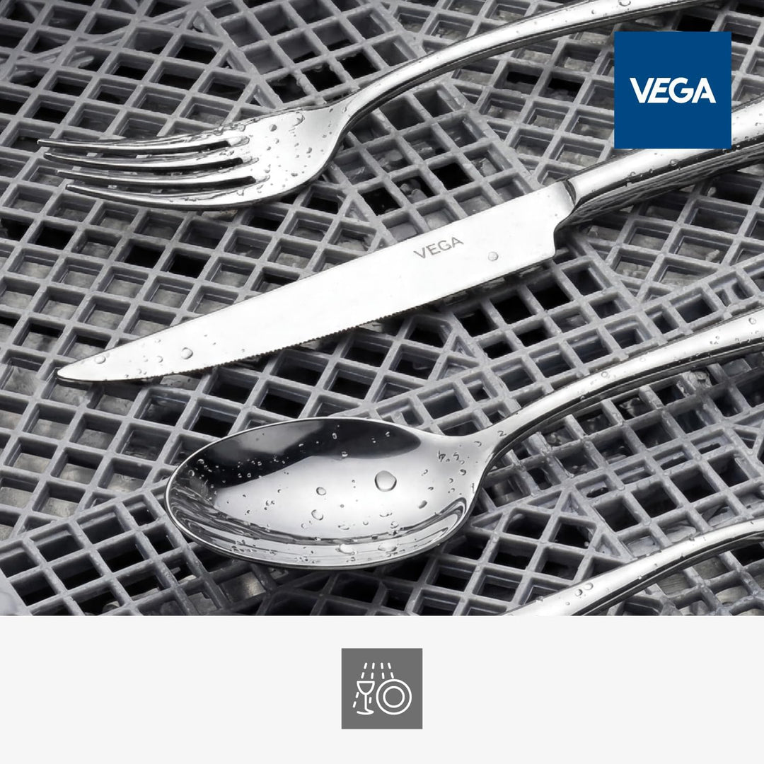 VEGA Sydney Besteckset 60-teilig für 12 Personen Edelstahl 18/10 | Silber, Hochglanzpoliert, Spülmas