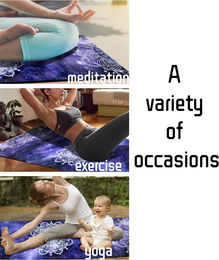 LaiEr Yogamatte, rutschfeste, umweltfreundliche Trainingsmatte mit Tragegurt, dicke Übungs- und Trai