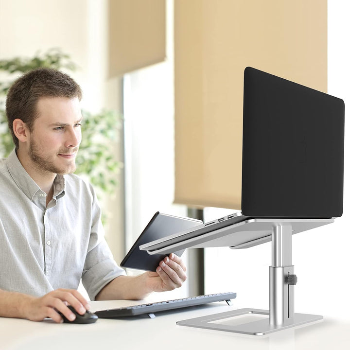 GOKEDA Laptop ständer, ergonomisch Verstellbarer Computerständer, Höhenhalter aus Aluminiumlegierung