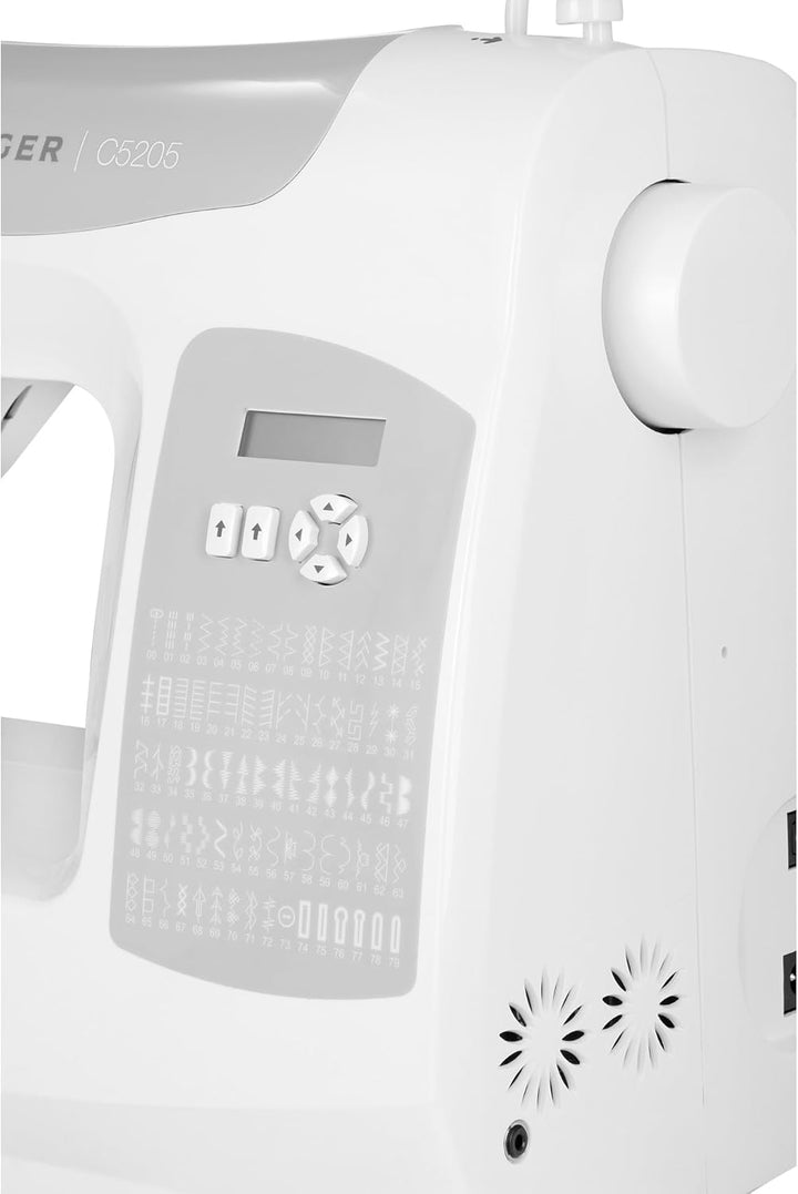 Singer C5205 Nähmaschine, weiss/grau Weiss, Grau, Weiss, Grau