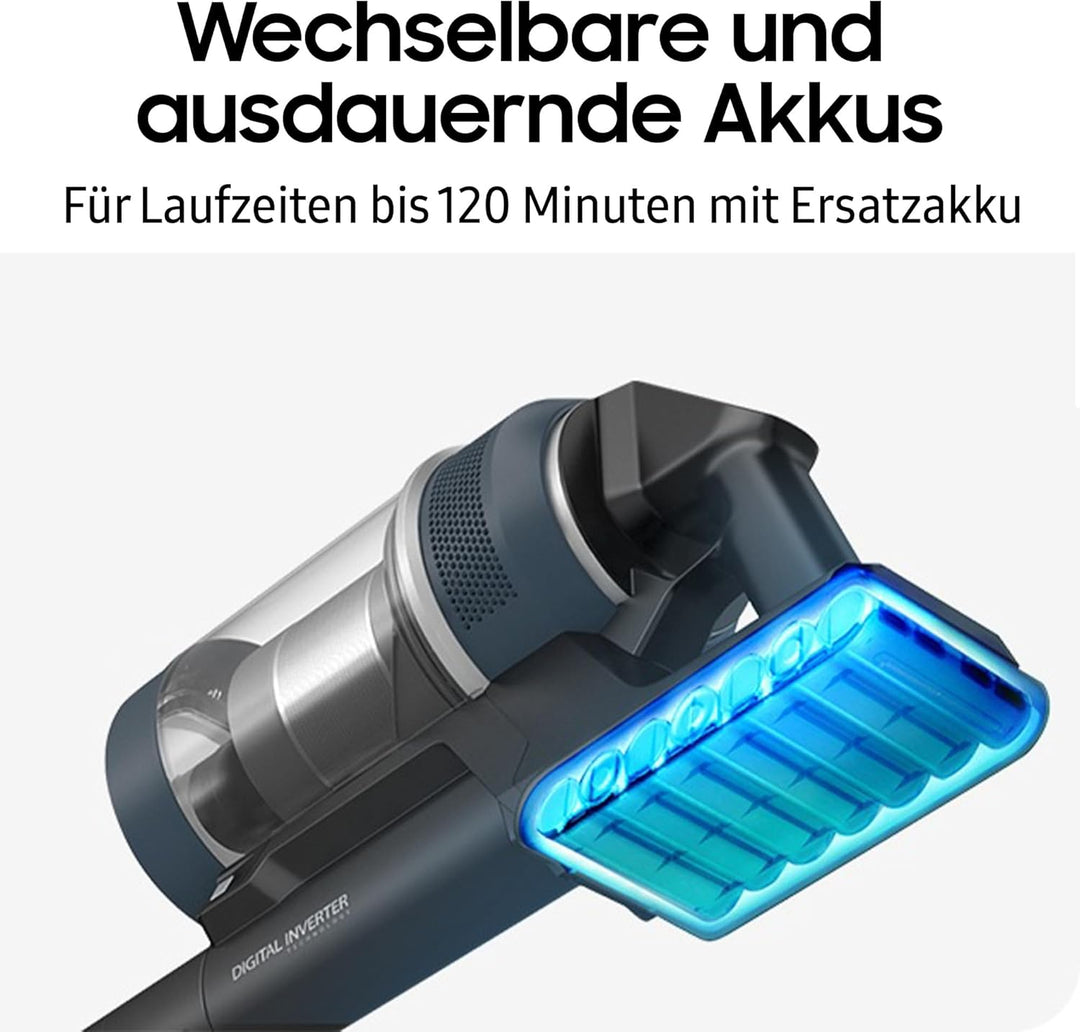 Samsung Jet 95 Akku+ PetPRO Akku-Staubsauger, 210 W, Inkl. Ersatz-Akku, freistehender Ladestation Z-